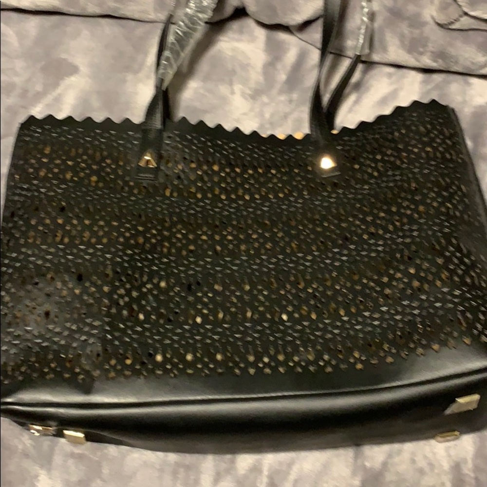 Perforated tote with detachable bag